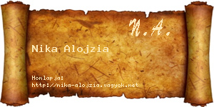 Nika Alojzia névjegykártya